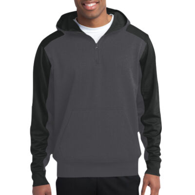Kenosha County Human Services - Tech Fleece Colorblock 1/4 Zip Hooded Sweatshirt Thumbnail