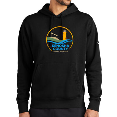 Kenosha County human Services - Club Fleece Sleeve Swoosh Pullover Hoodie Thumbnail